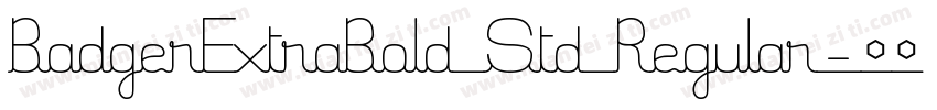 BadgerExtraBold Std Regular字体转换
